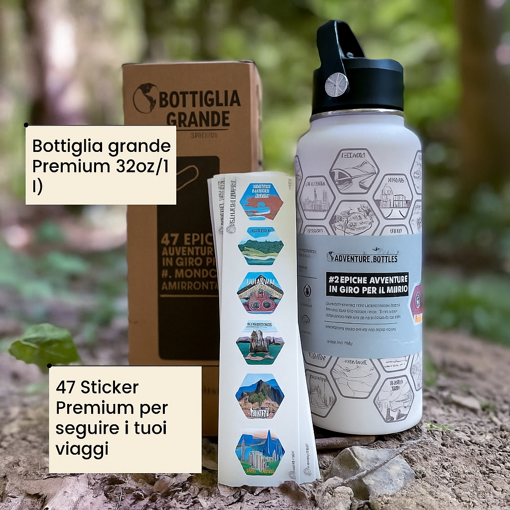 Borraccia + Stickers Viaggi
