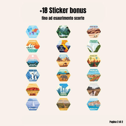 Borraccia + Stickers Viaggi