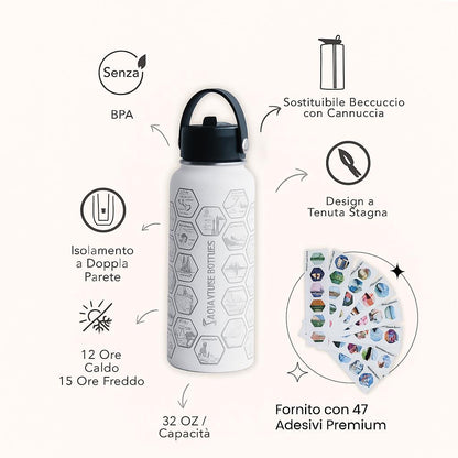 Borraccia + Stickers Viaggi