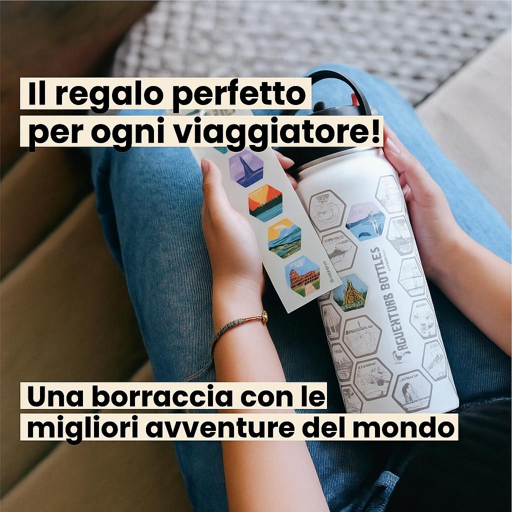 Borraccia + Stickers Viaggi